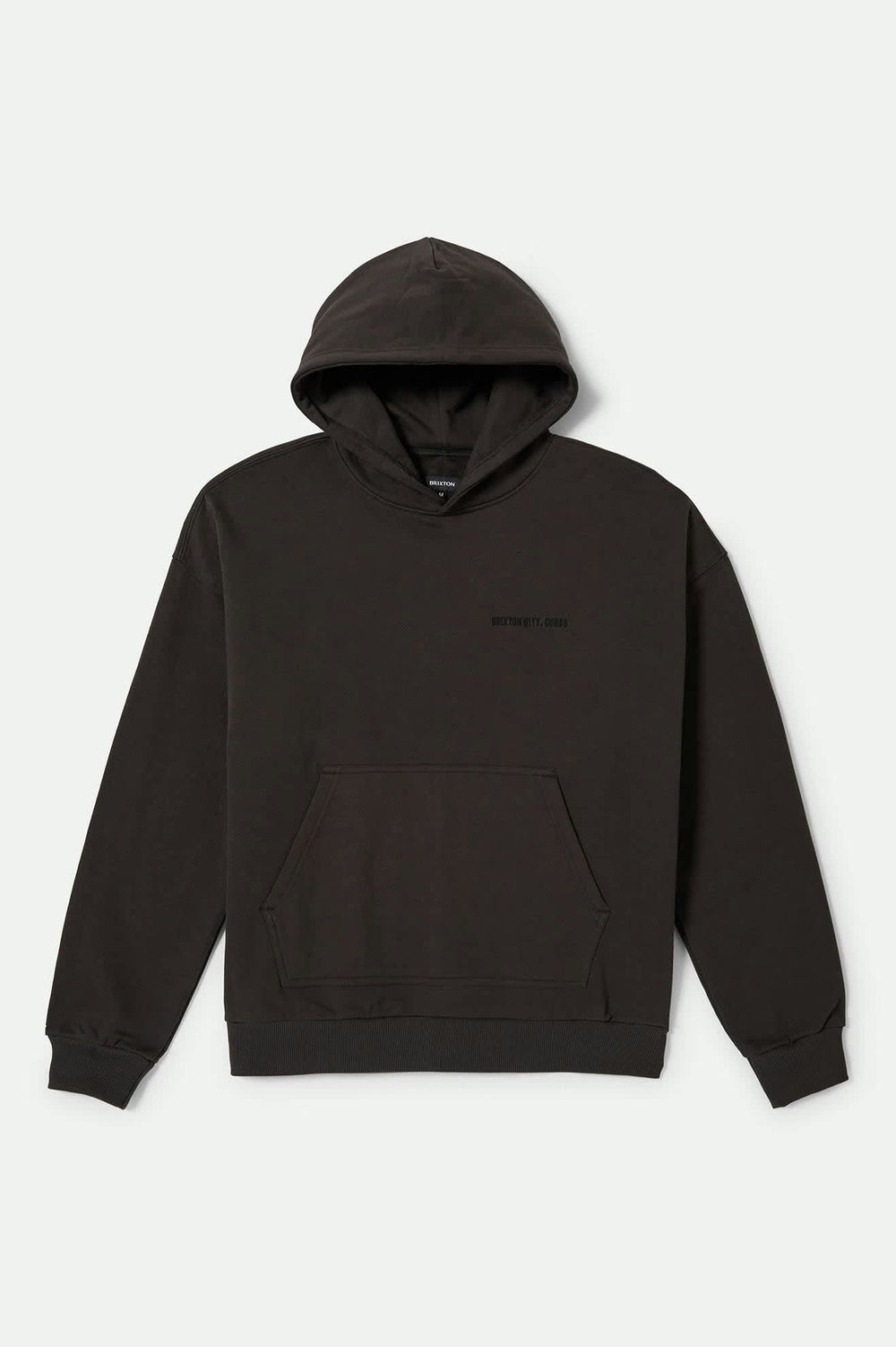 Men's Embroidered Heavyweight Oversized Hoodie in Black