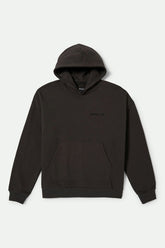 Men's Embroidered Heavyweight Oversized Hoodie in Black