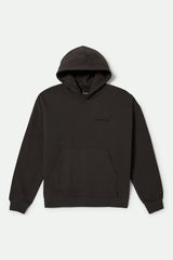 Men's Embroidered Heavyweight Oversized Hoodie in Black