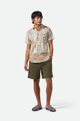 Men's Charter Print S/S Shirt in Whitecap Scenic Trip