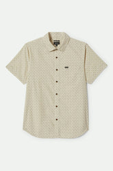 Men's Charter Print Short Sleeve Shirt in Off White/Micro Floral