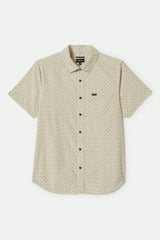 Men's Charter Print Short Sleeve Shirt in Off White/Micro Floral
