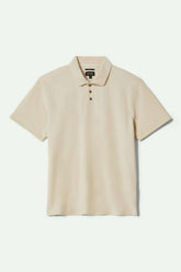 Men's Ribbed City Short Sleeve Polo in Whitecap