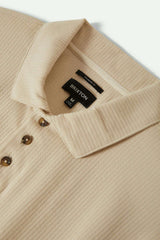 Men's Ribbed City Short Sleeve Polo in Whitecap