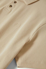 Men's Ribbed City Short Sleeve Polo in Whitecap