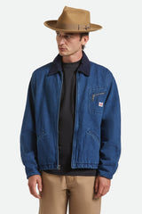 Unisex Swindle Convertabrim Fedora in Antique Bronze