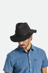 Wesley Packable Fedora - Washed Black