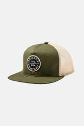 Unisex Pledge MP Mesh Cap in Military Olive/Off White