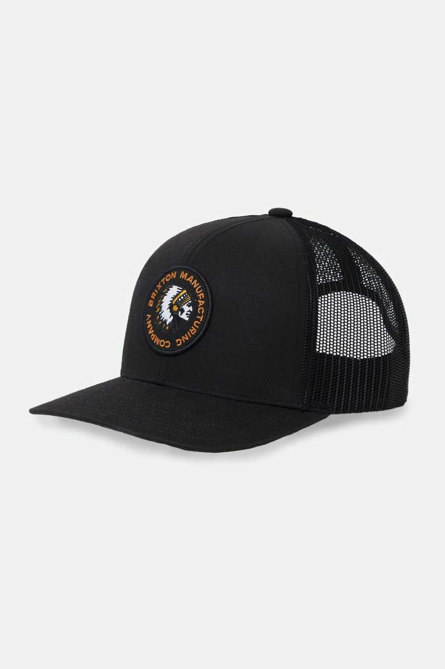 Unisex Revere Netplus Trucker Hat in Black