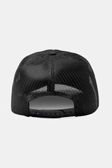 Unisex Keaton Netplus Trucker Hat in Black/Black