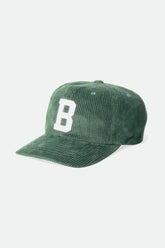 Unisex Big B Adjustable Hat in Emerald Cord