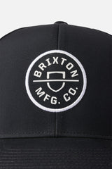 Unisex Crest Netplus Utility Snapback in Black