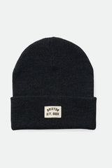 Unisex Woodburn Watch Cap Beanie in Washed Black
