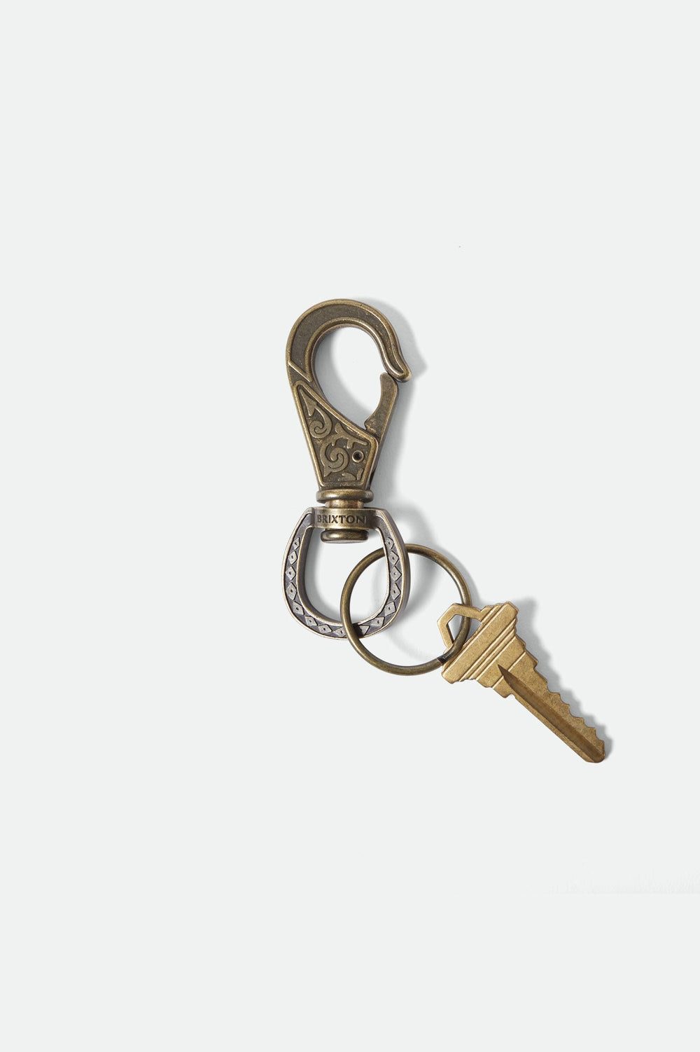 Unisex Scroll Keychain in Antique Bronze