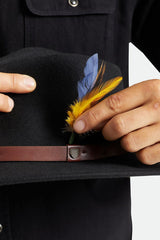 Unisex Brixton Hat Feather in Joe Blue/Black/Yellow