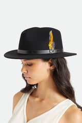Unisex Brixton Hat Feather in Joe Blue/Black/Yellow