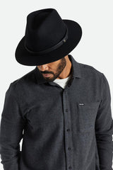Unisex Brixton Adjustable Shield Hat Band In The Color Black Crocodile