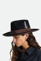 Feathers for Hats - Burnt Henna/Black