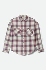 Women's Bowery Vintage Overshirt in Off White/Berring Sea/Red
