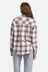 Women's Bowery Vintage Overshirt in Off White/Berring Sea/Red