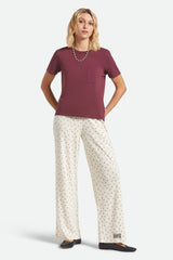 Women's Carefree Organic Garment Dye Perfect T-Shirt in Port