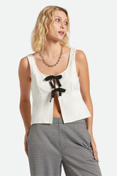 Women's Magnolia Tie Top in Off White