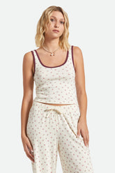 Women's Off Duty A-Tank in Floral Pointelle