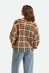 Women's Crochet Knit Kimono in Multi Color