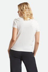 Women's Racing Patches Crew T-Shirt in Off White