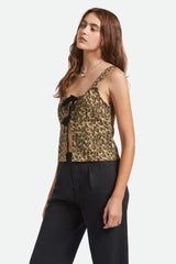 Women's Magnolia Tie Top in Brown Cheetah