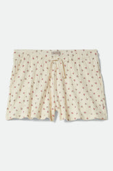Women's Off Duty Lounge Short in Floral Pointelle