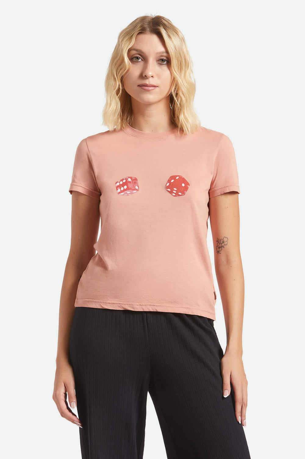 Women's Tossed Dice Crew T-Shirt in Italian Clay
