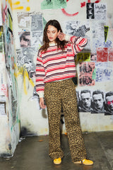 Women's Cozy Crew Sweater in Multi Stripe