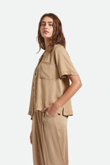 Women's Hudson Lounge Short Sleeve Shirt in Washed Copper/Whitecap