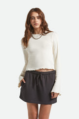 Women's Carefree Organic Garment Dye Lounge Skirt in Black