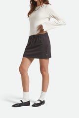 Women's Carefree Organic Garment Dye Lounge Skirt in Black