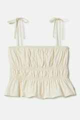 Women's Eden Smocked Top in Off White