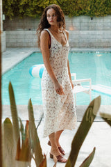 Women's Lace Cover Up Dress in Whitecap