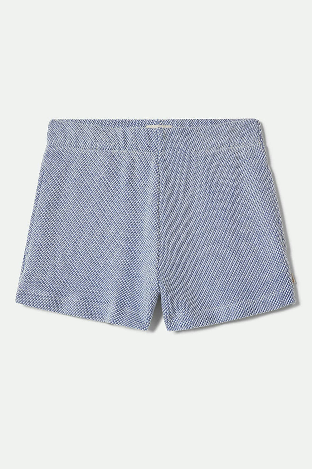 Women's The Weekend Cross Loop French Terry Lounge Short in Off White/Electric Indigo