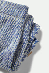 Women's The Weekend Cross Loop French Terry Lounge Short in Off White/Electric Indigo