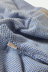 Women's The Weekend Cross Loop French Terry Lounge Short in Off White/Electric Indigo