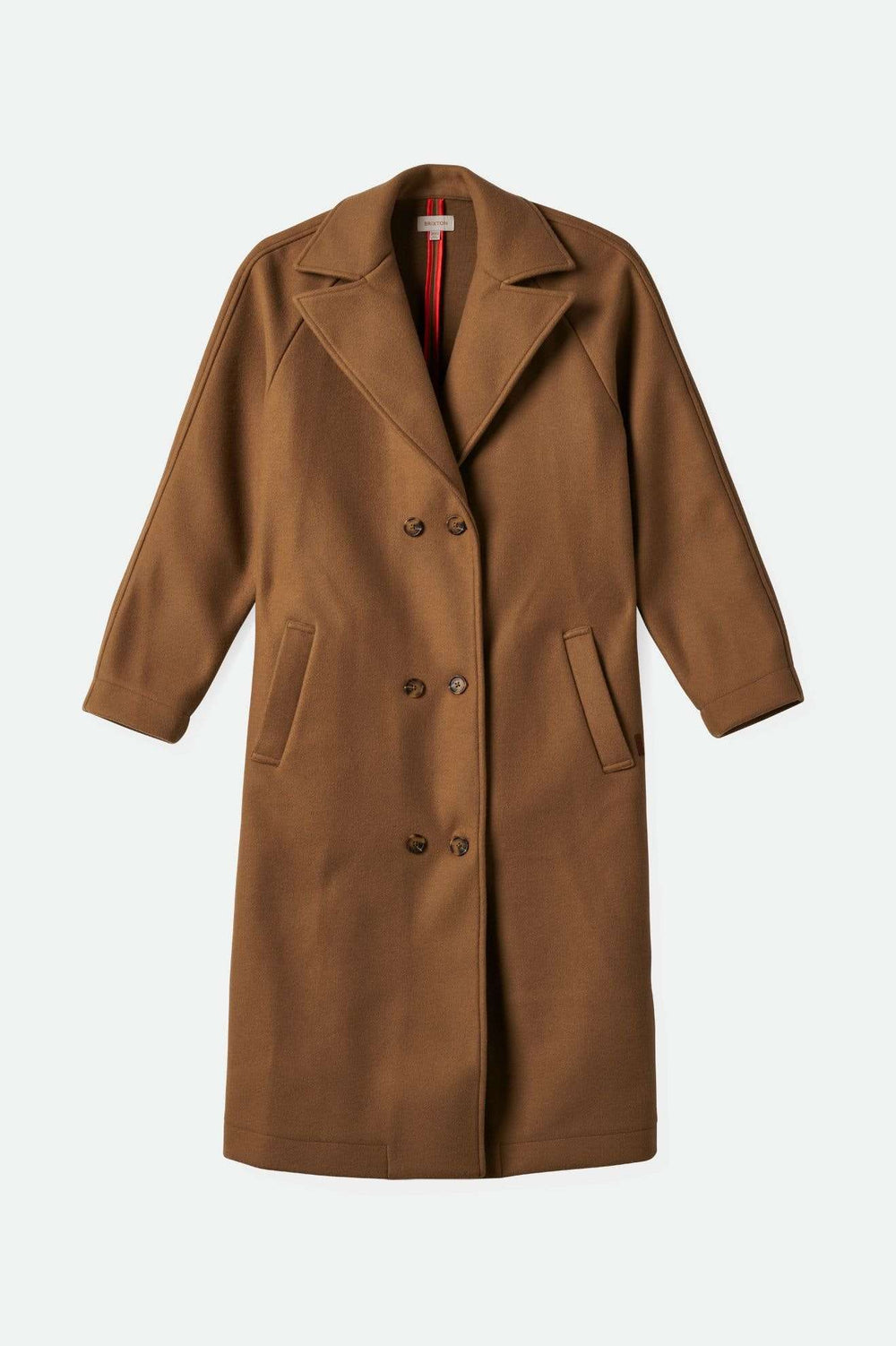 Brixton Women's Lennox Stretch Felted Coat in color Khaki