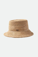 Women's Ellee Straw Bucket Hat in Tan