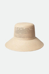 Women's Lopez Panama Straw Bucket Hat In The Color Catalina Sand