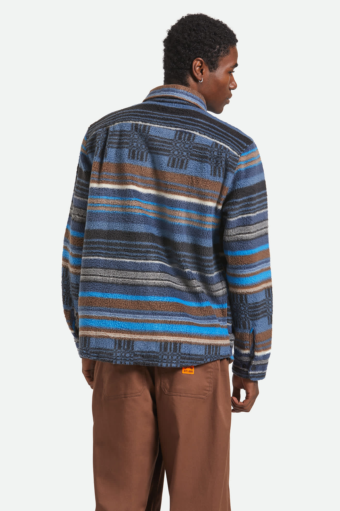 Men's Bowery Arctic Stretch Fleece in Mood Indigo Blanket Stripe