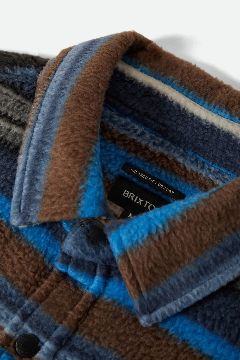 Men's Bowery Arctic Stretch Fleece in Mood Indigo Blanket Stripe