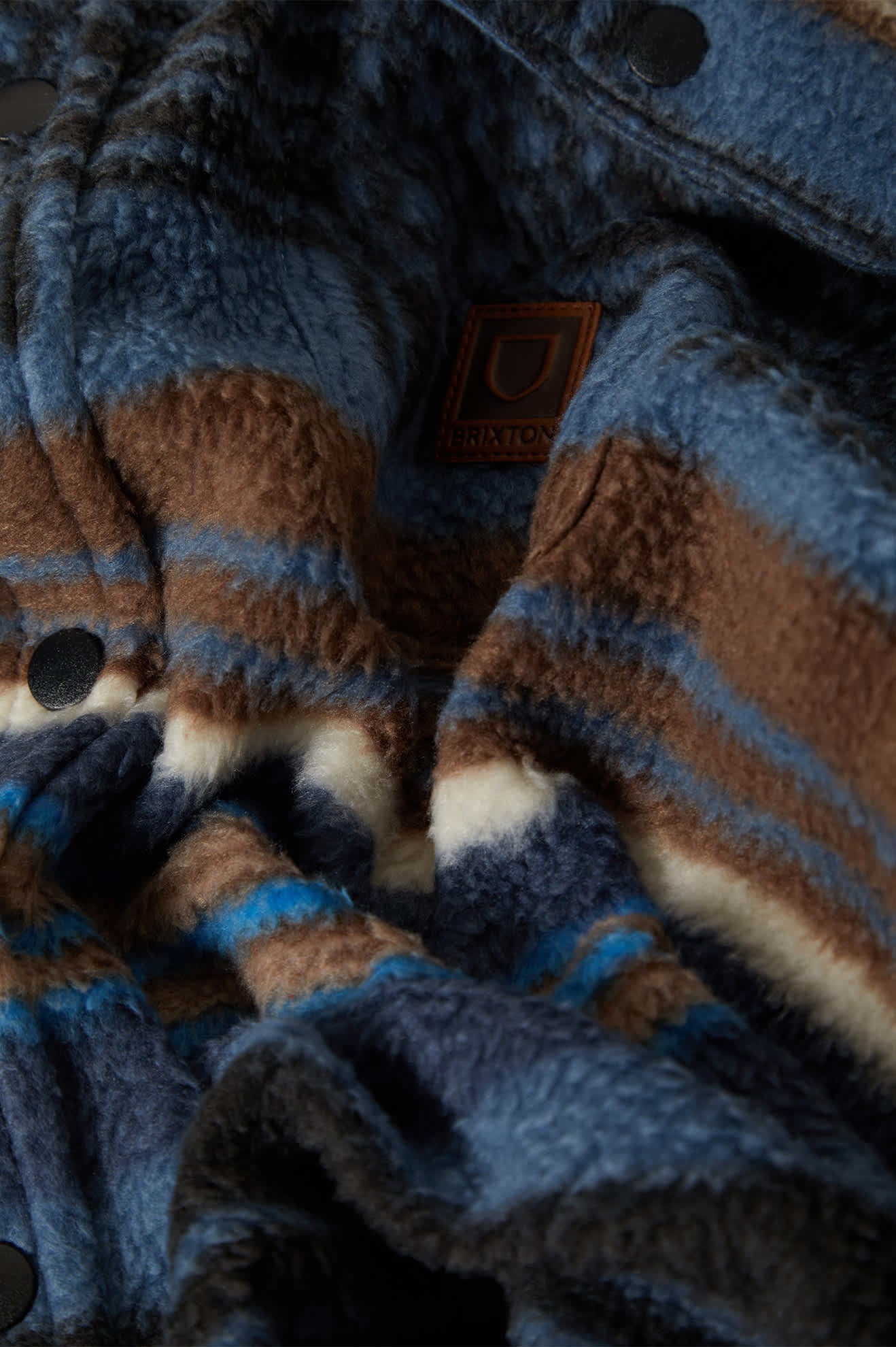 Men's Bowery Arctic Stretch Fleece in Mood Indigo Blanket Stripe