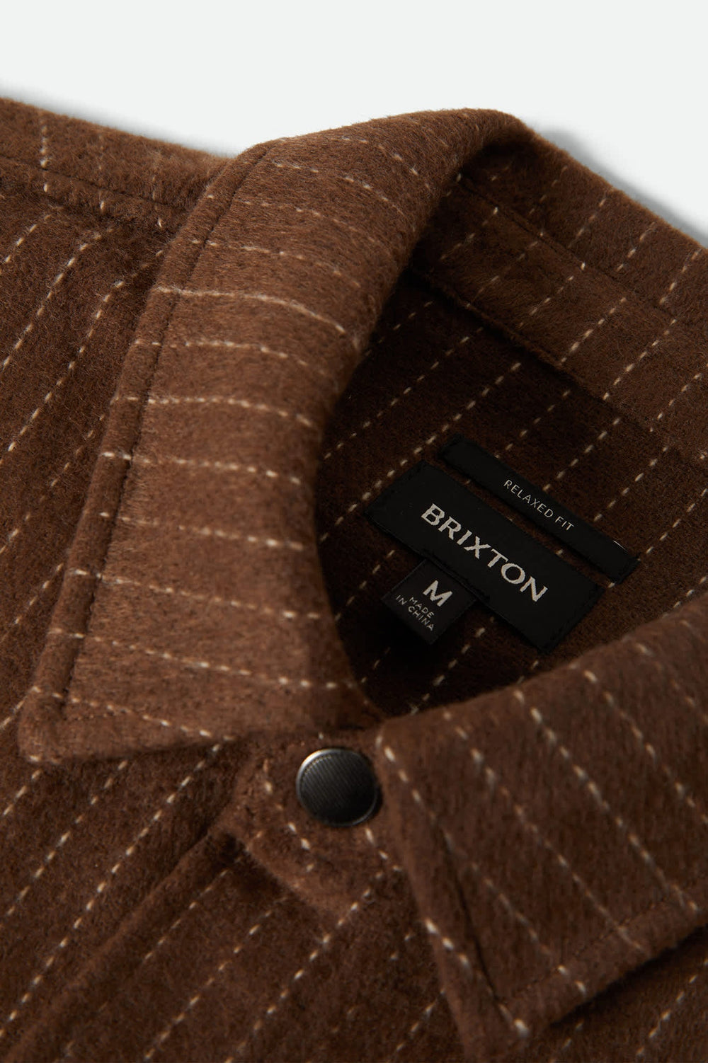 Men's Selden Soft Brushed Flannel in Pinecone Brown Pinestripe