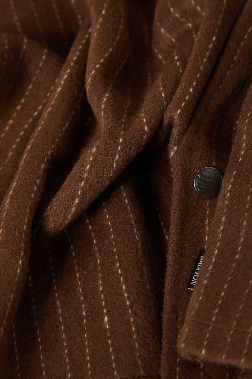 Men's Selden Soft Brushed Flannel in Pinecone Brown Pinestripe
