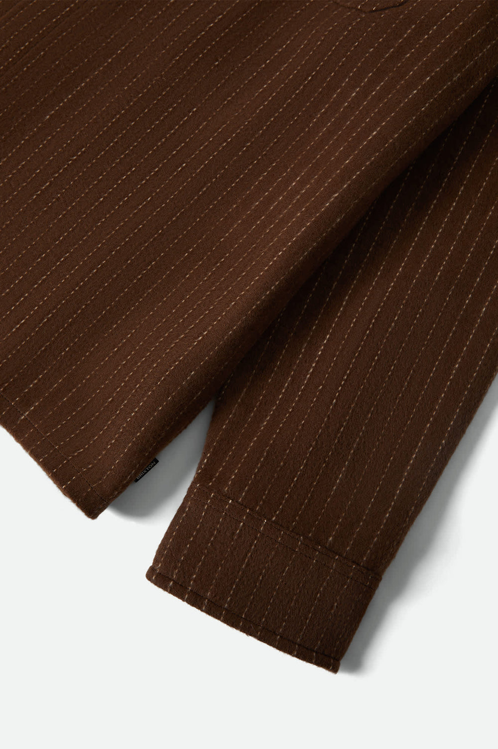 Men's Selden Soft Brushed Flannel in Pinecone Brown Pinestripe